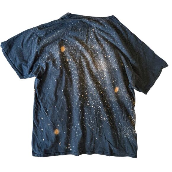 Handmade Thrashed Celestial T-Shirt L/XL Bleach Splattered Distressed Grunge Tee - Picture 2 of 7